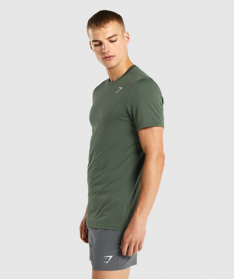 Men's Gymshark Arrival T-Shirts Green | CA 7DN05A